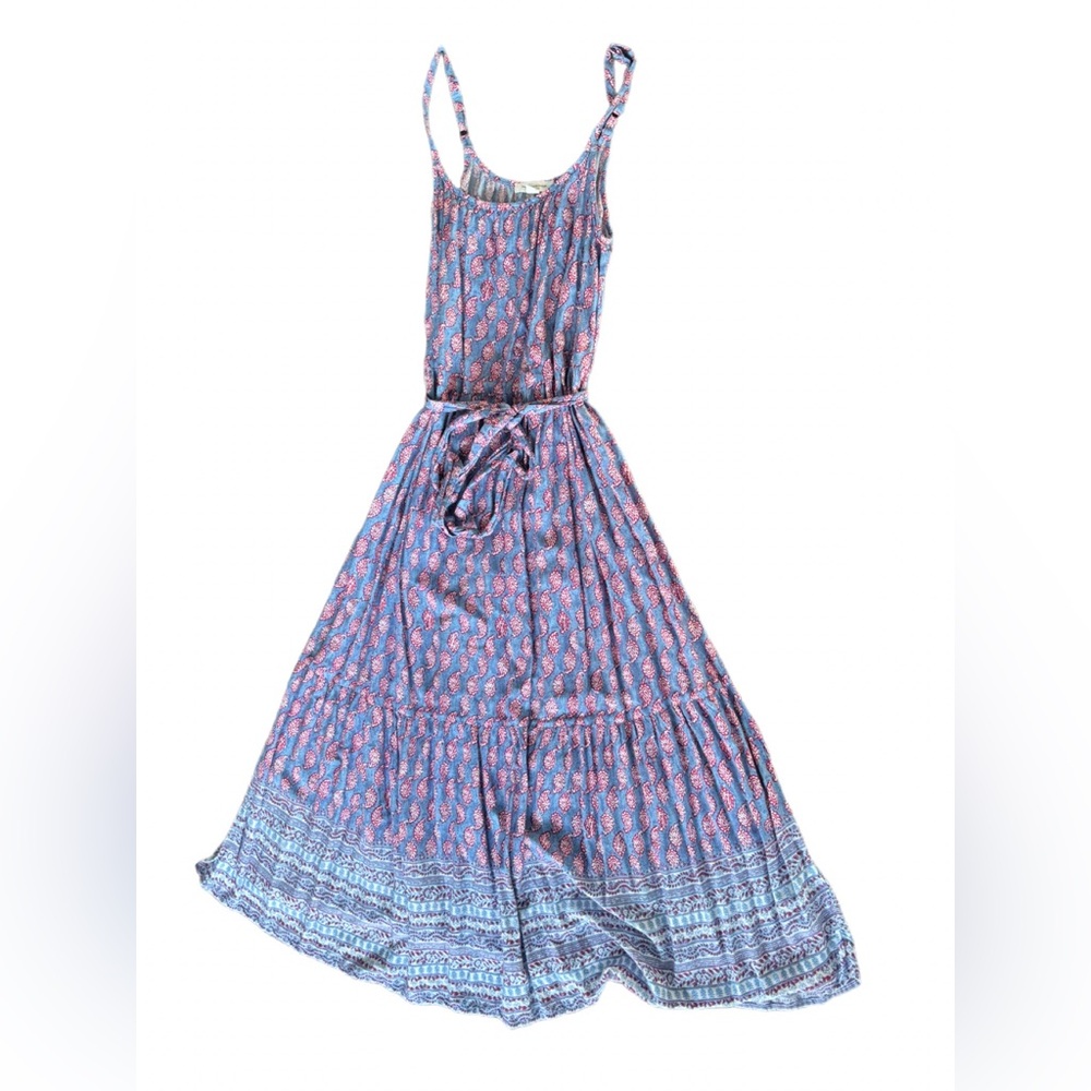 Beachlunchlounge Paisley Tiered Midi Sundress Small EUC